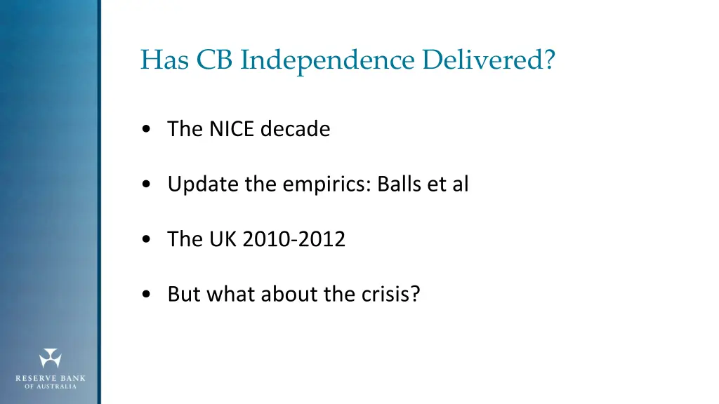 has cb independence delivered