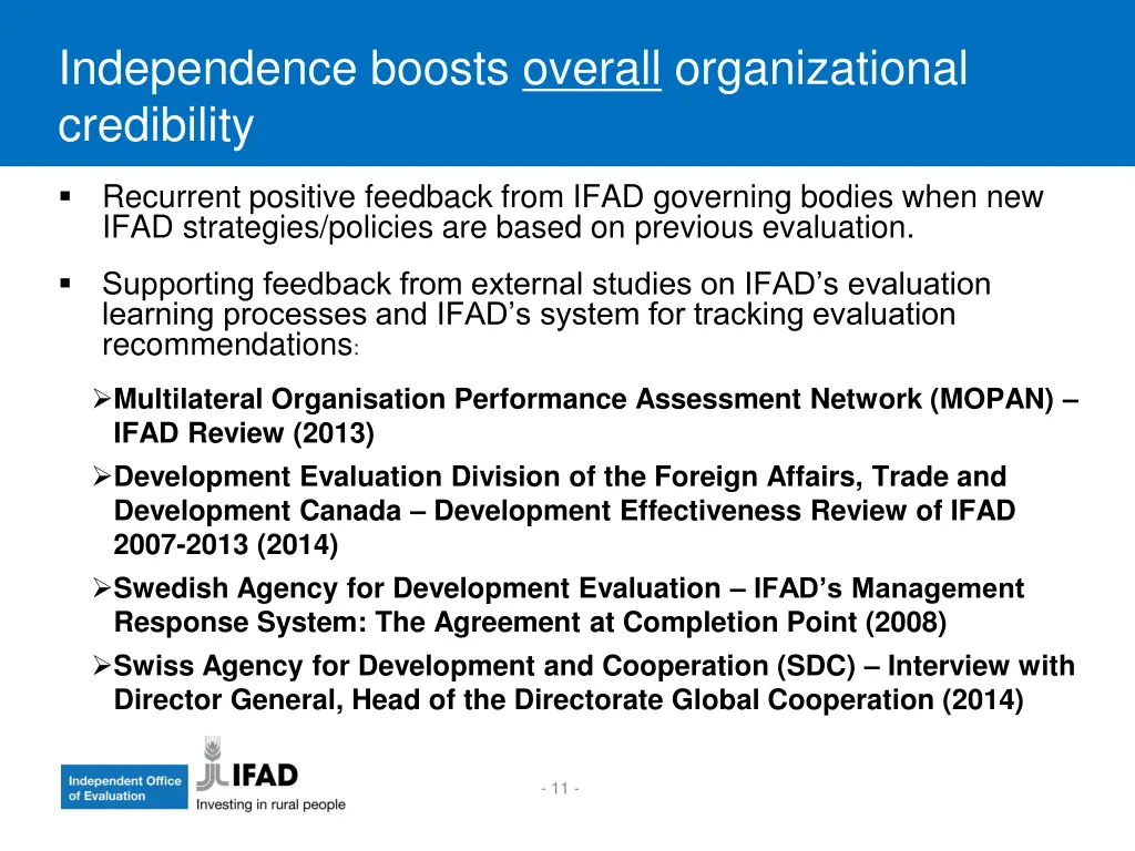 independence boosts overall organizational