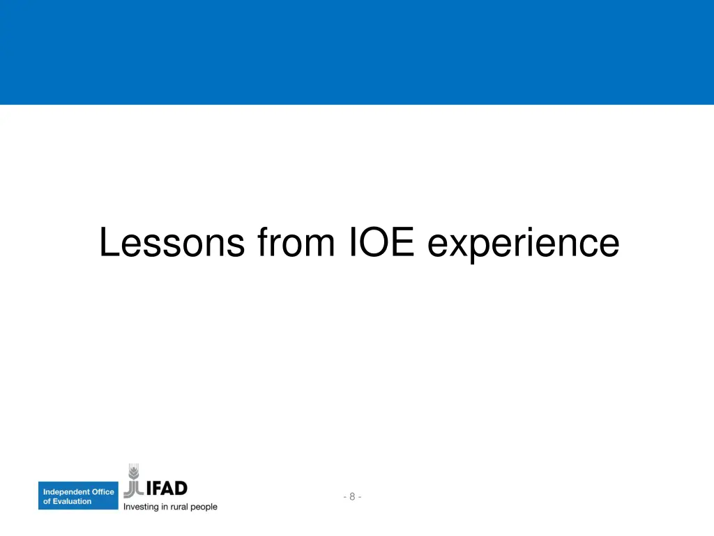 lessons from ioe experience