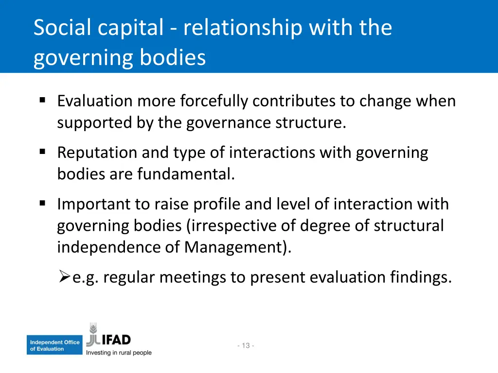 social capital relationship with the governing