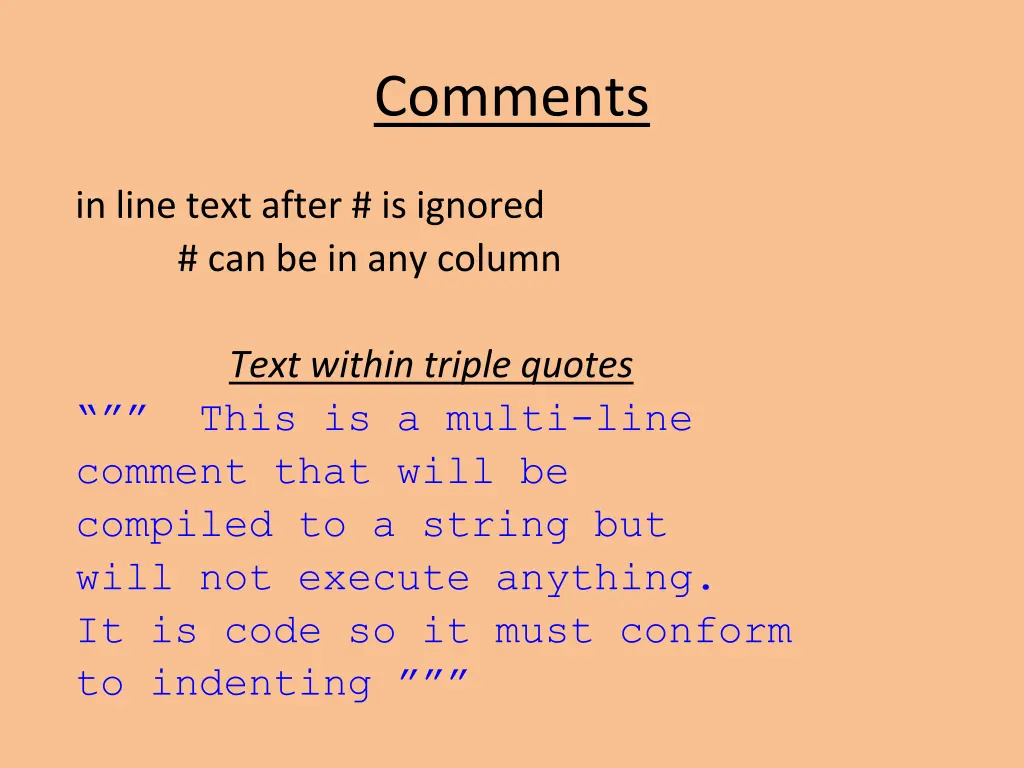 comments