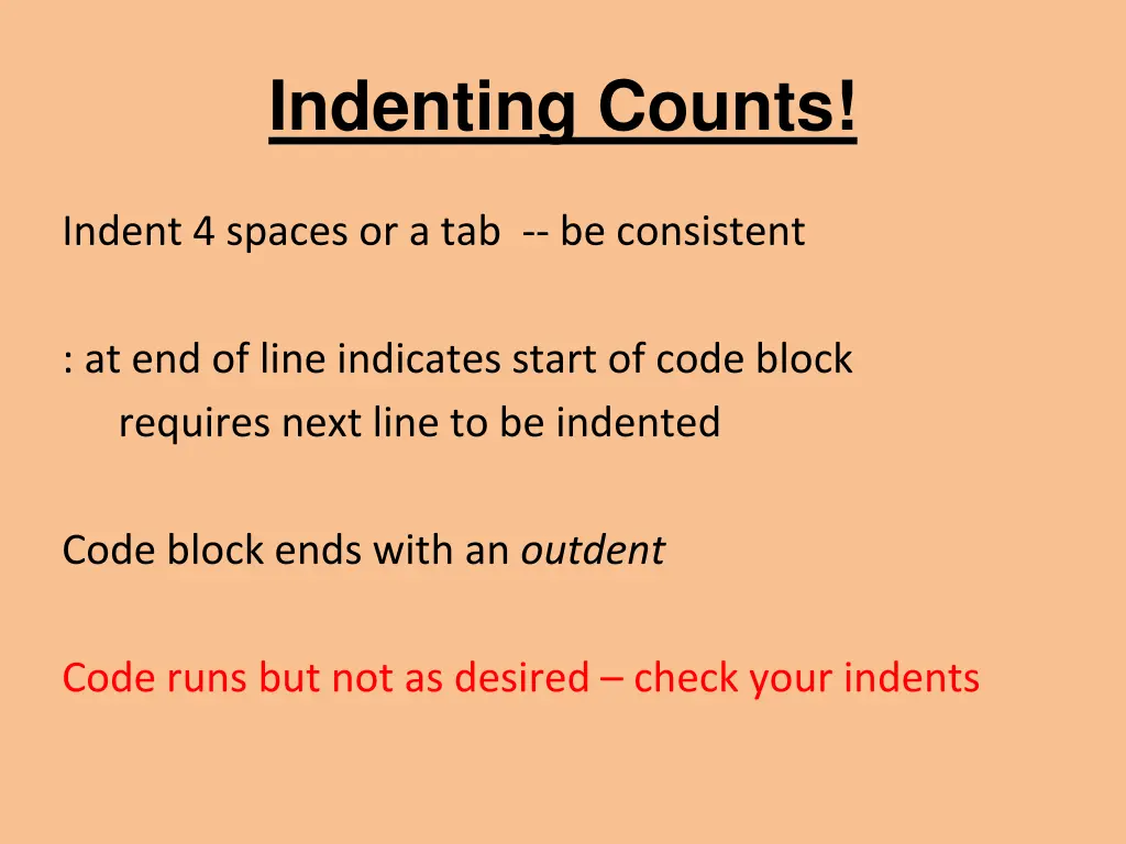 indenting counts