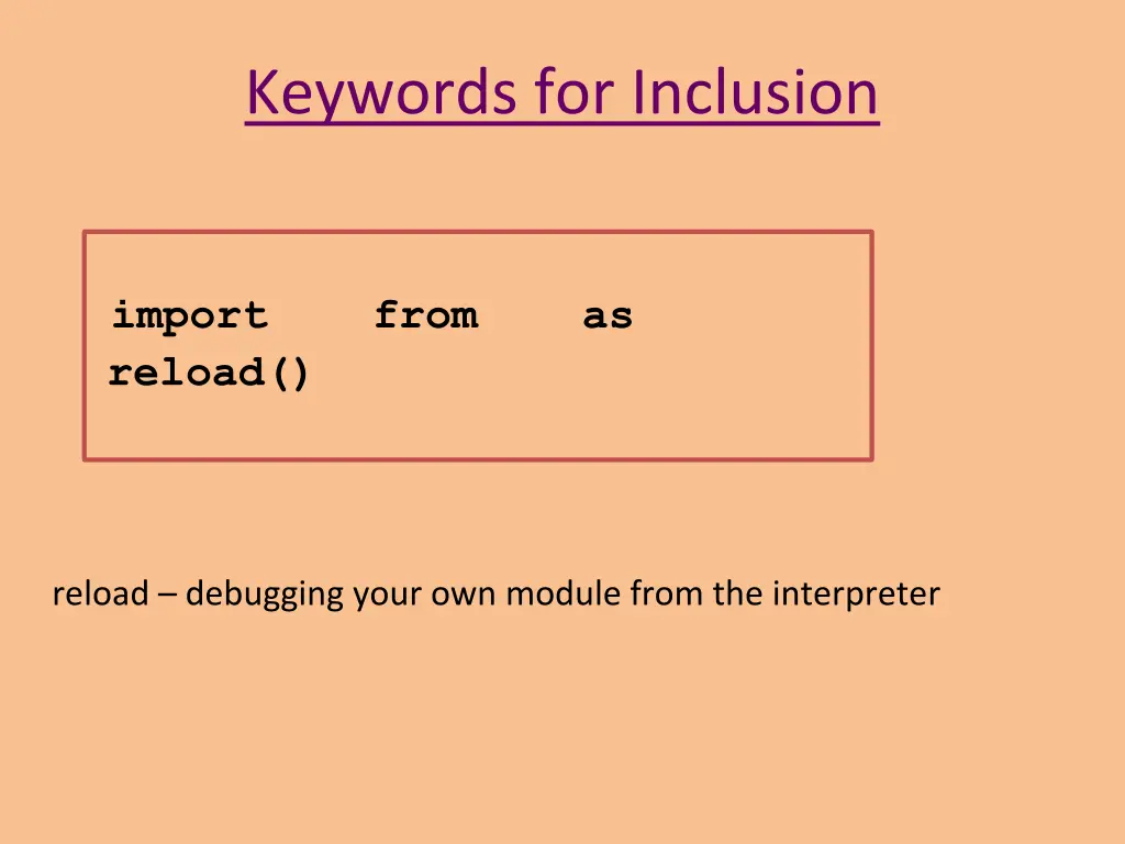 keywords for inclusion