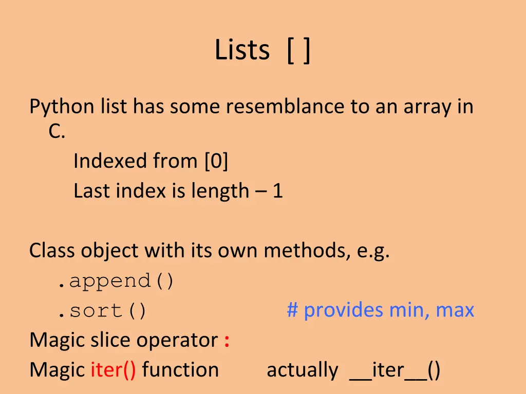 lists