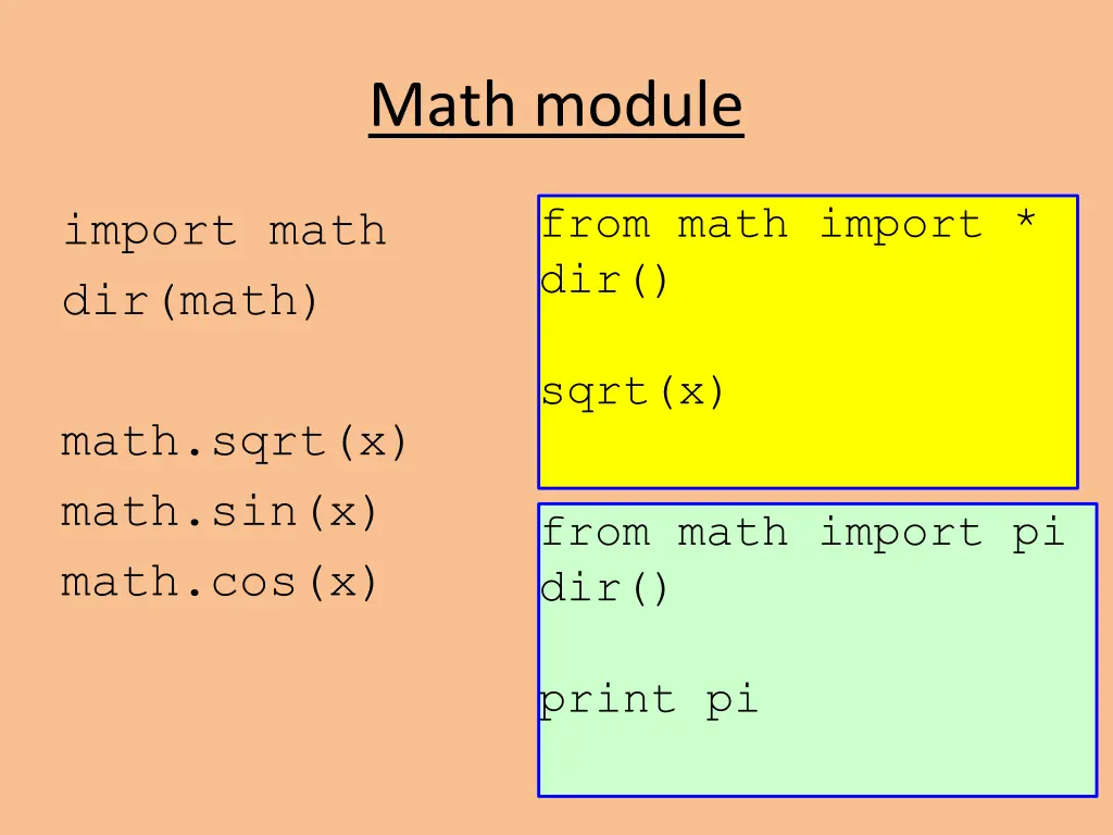 math module
