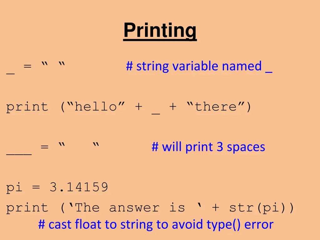 printing
