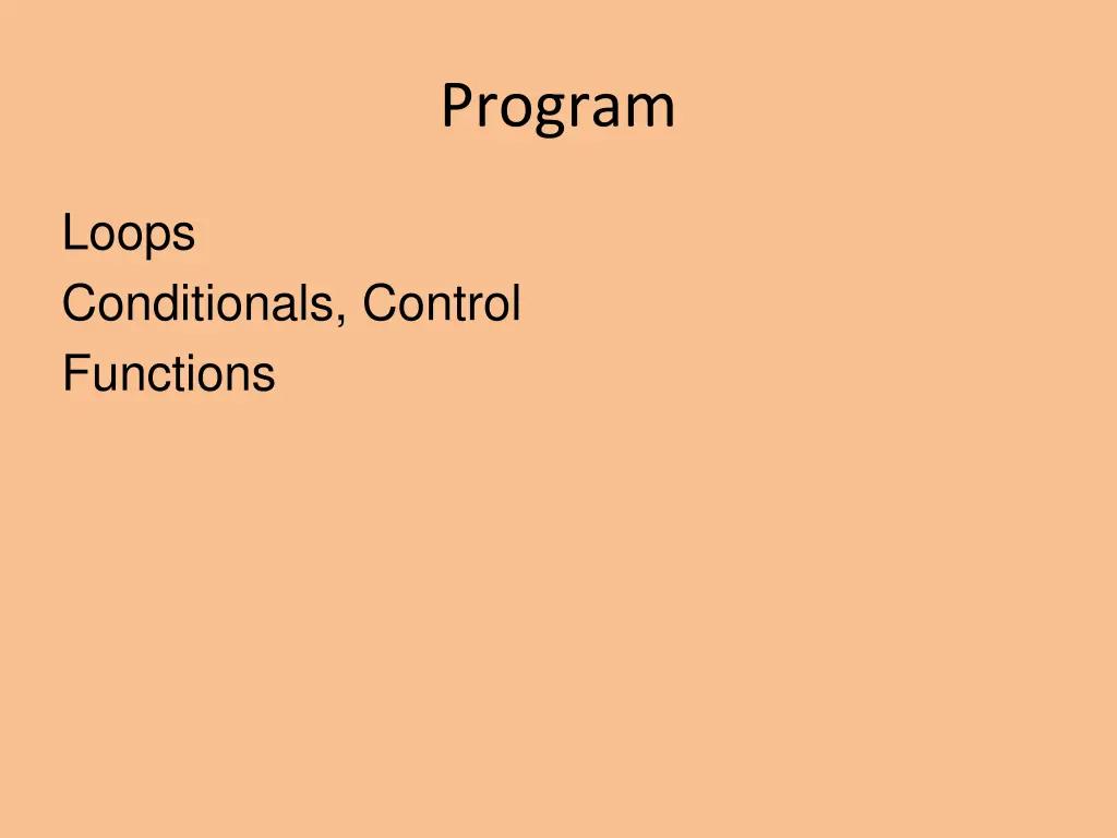 program