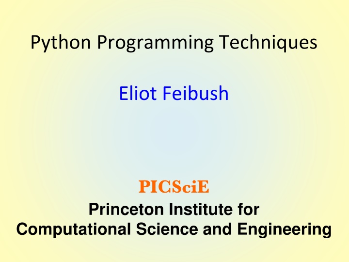 python programming techniques