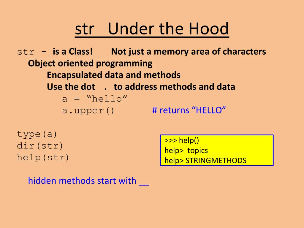 str under the hood