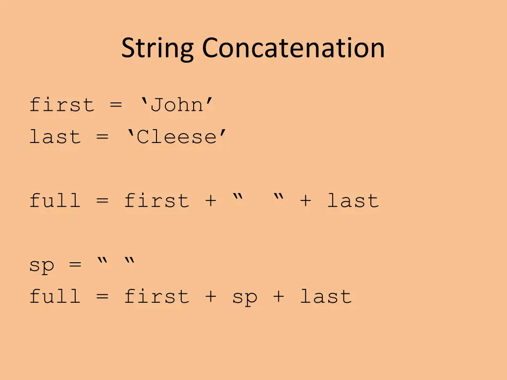 string concatenation