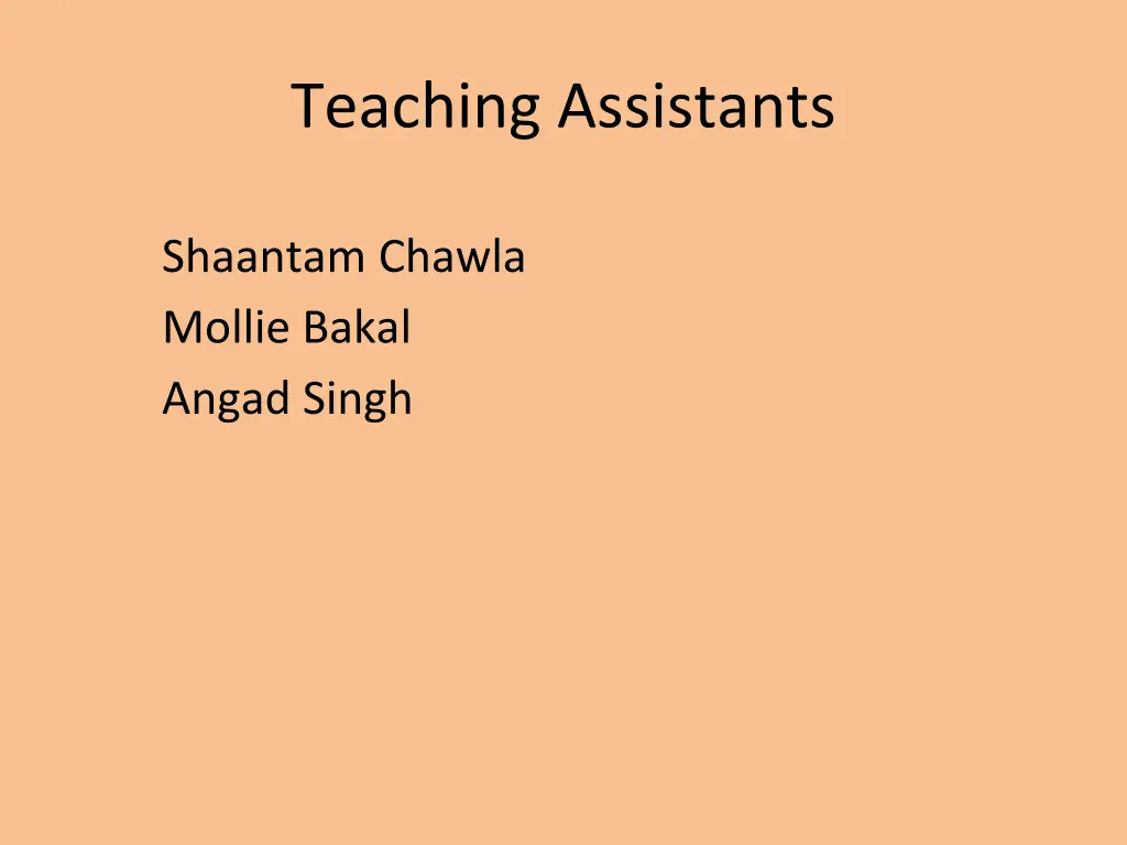teaching assistants