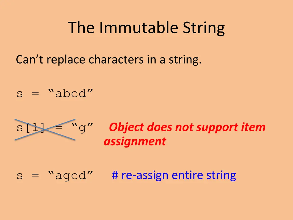 the immutable string