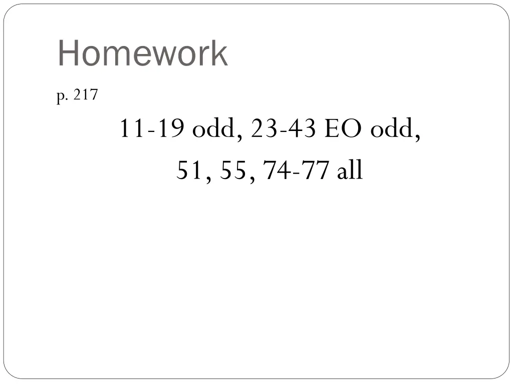 homework