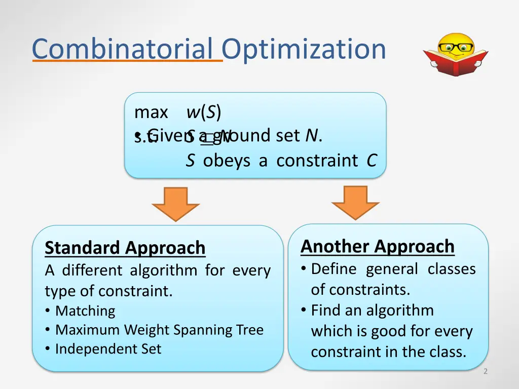 combinatorial optimization