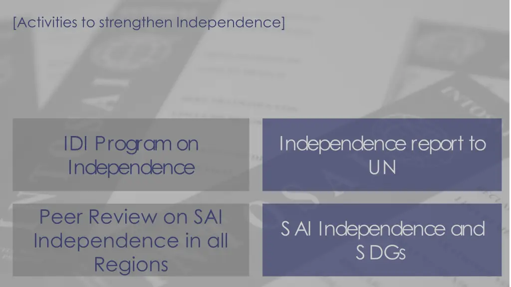 activities to strengthen independence