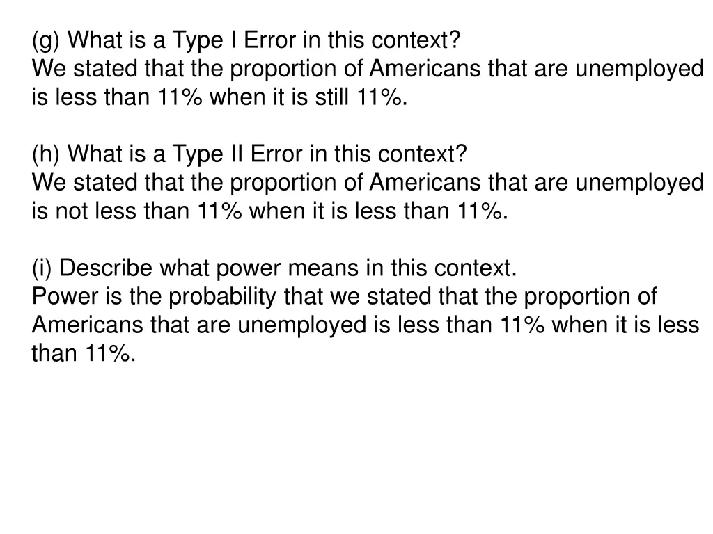 g what is a type i error in this context