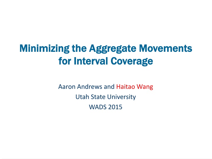 minimizing the aggregate movements minimizing