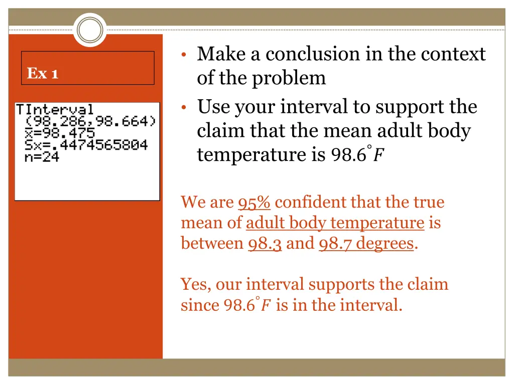 make a conclusion in the context of the problem