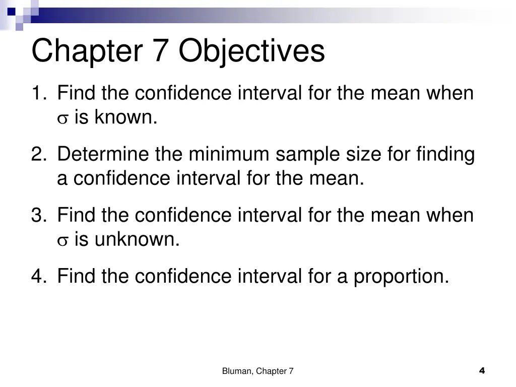 chapter 7 objectives