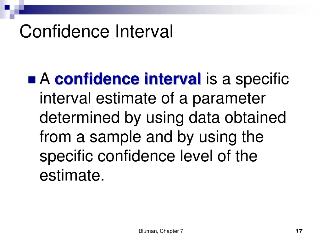 confidence interval