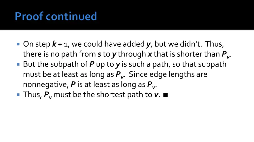 on step k 1 we could have added y but we didn