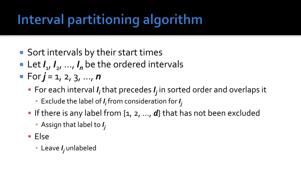 sort intervals by their start times