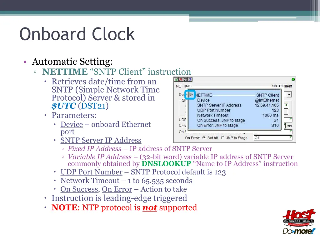 onboard clock