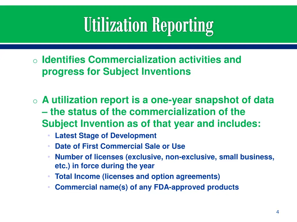 utilization reporting