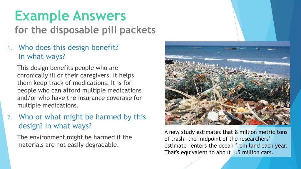 example answers for the disposable pill packets