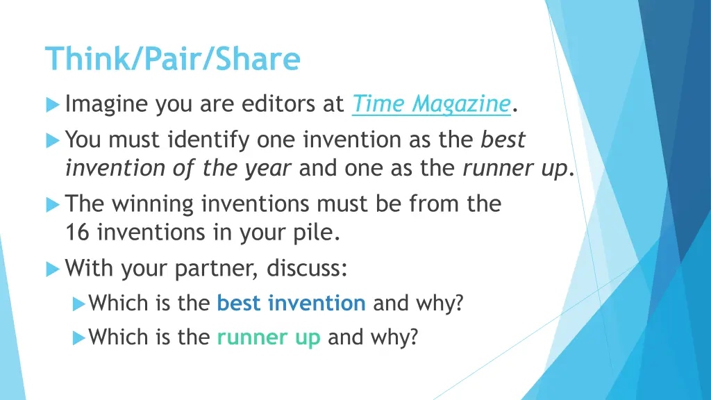 think pair share