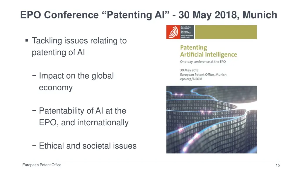epo conference patenting ai 30 may 2018 munich