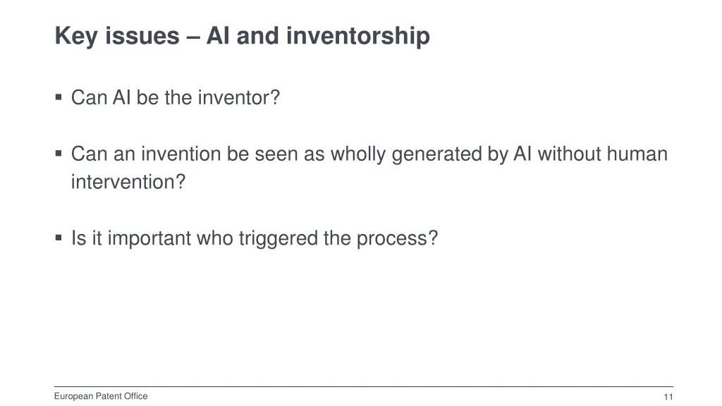 key issues ai and inventorship