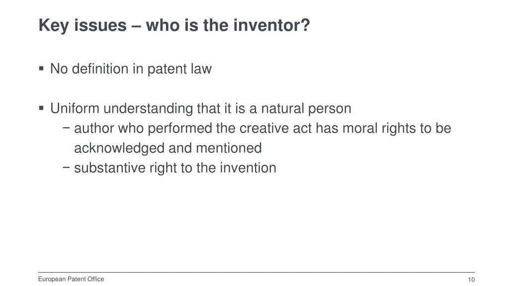 key issues who is the inventor