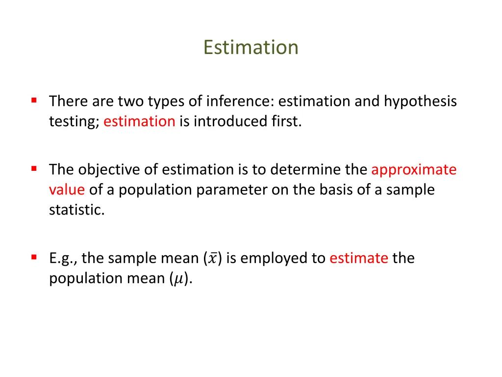 estimation