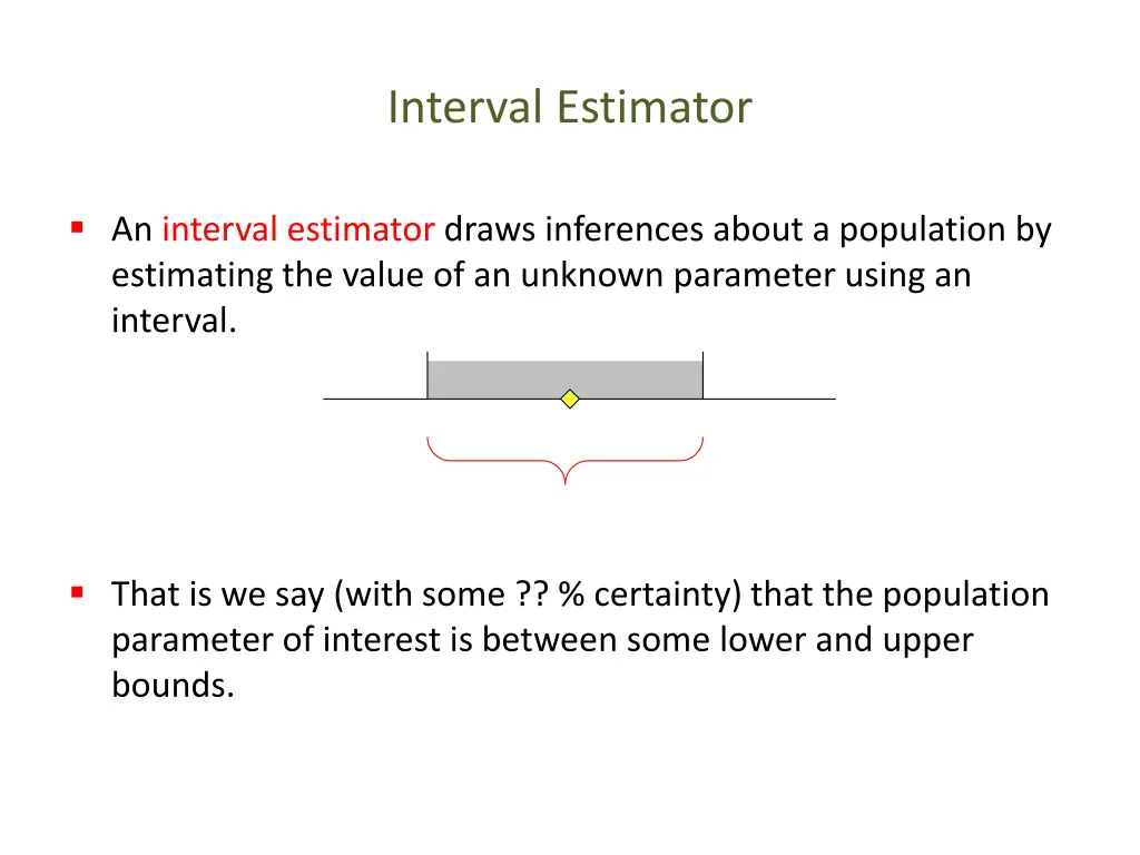 interval estimator