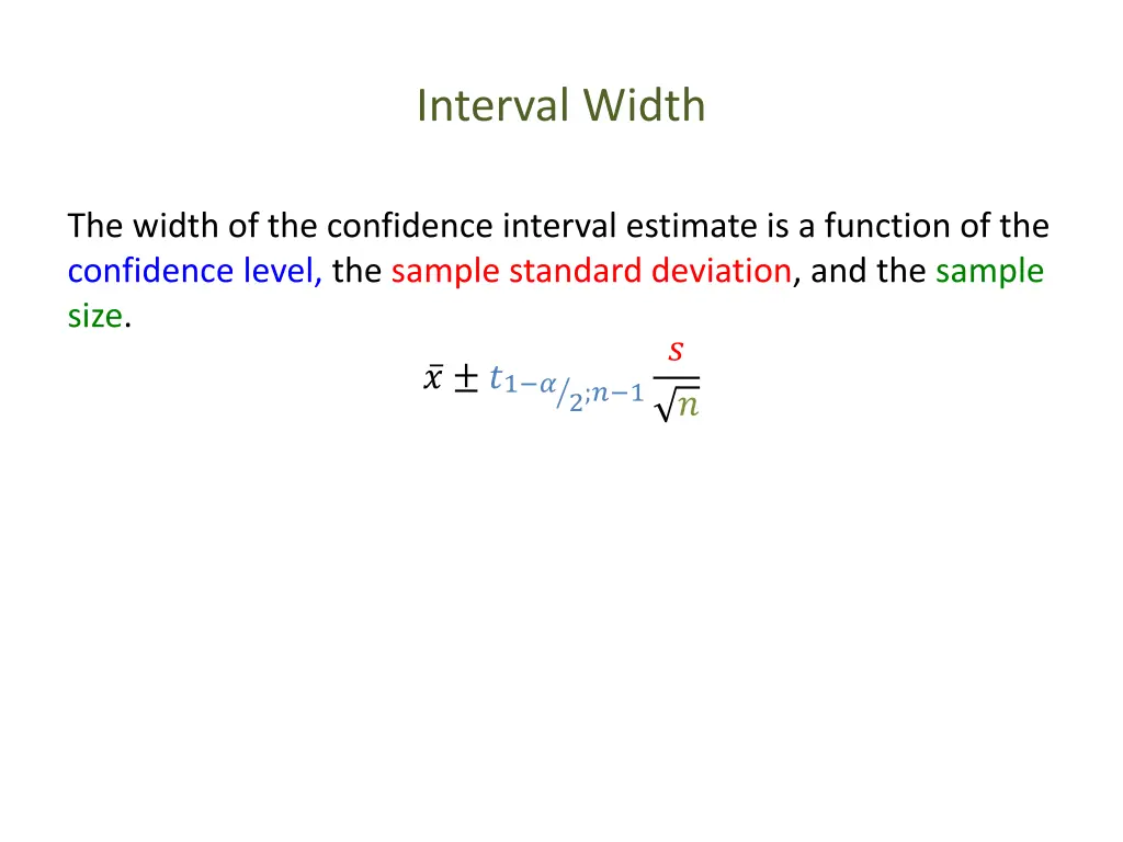 interval width
