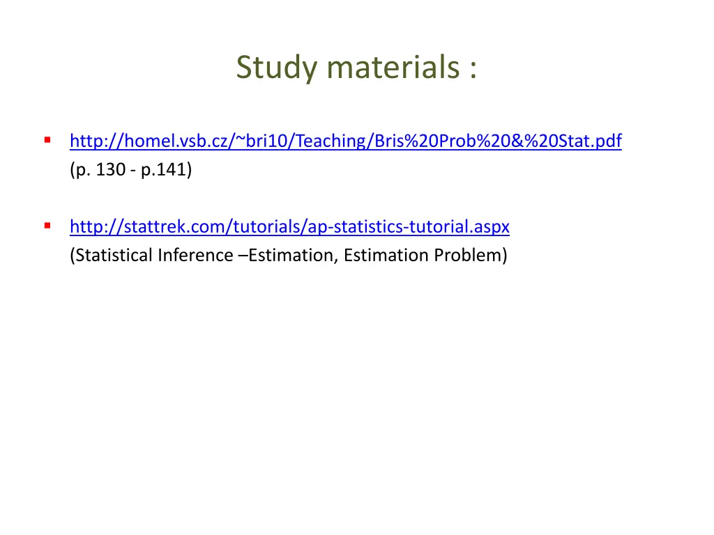 study materials