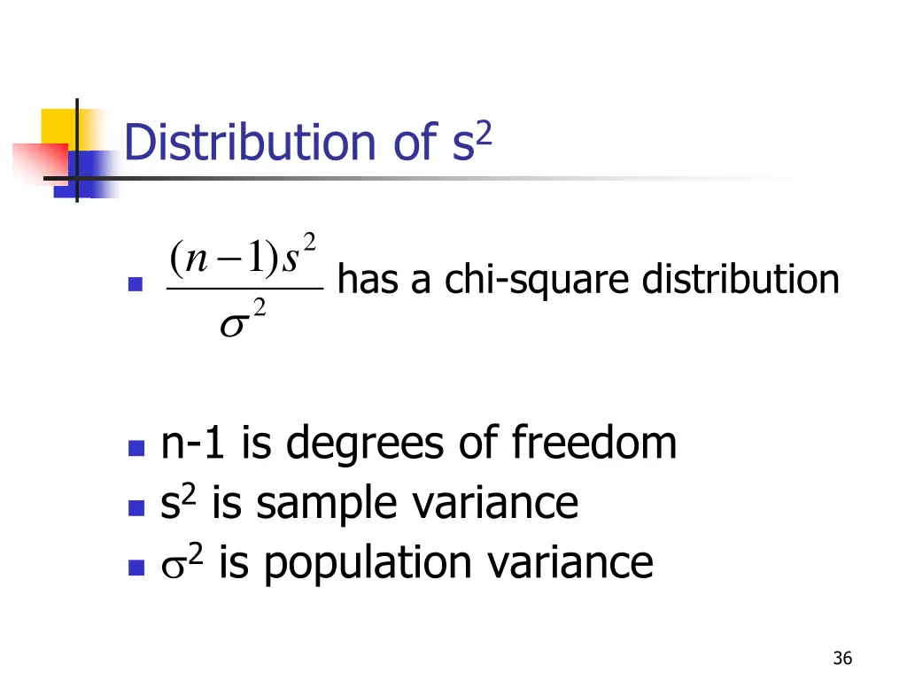 distribution of s 2