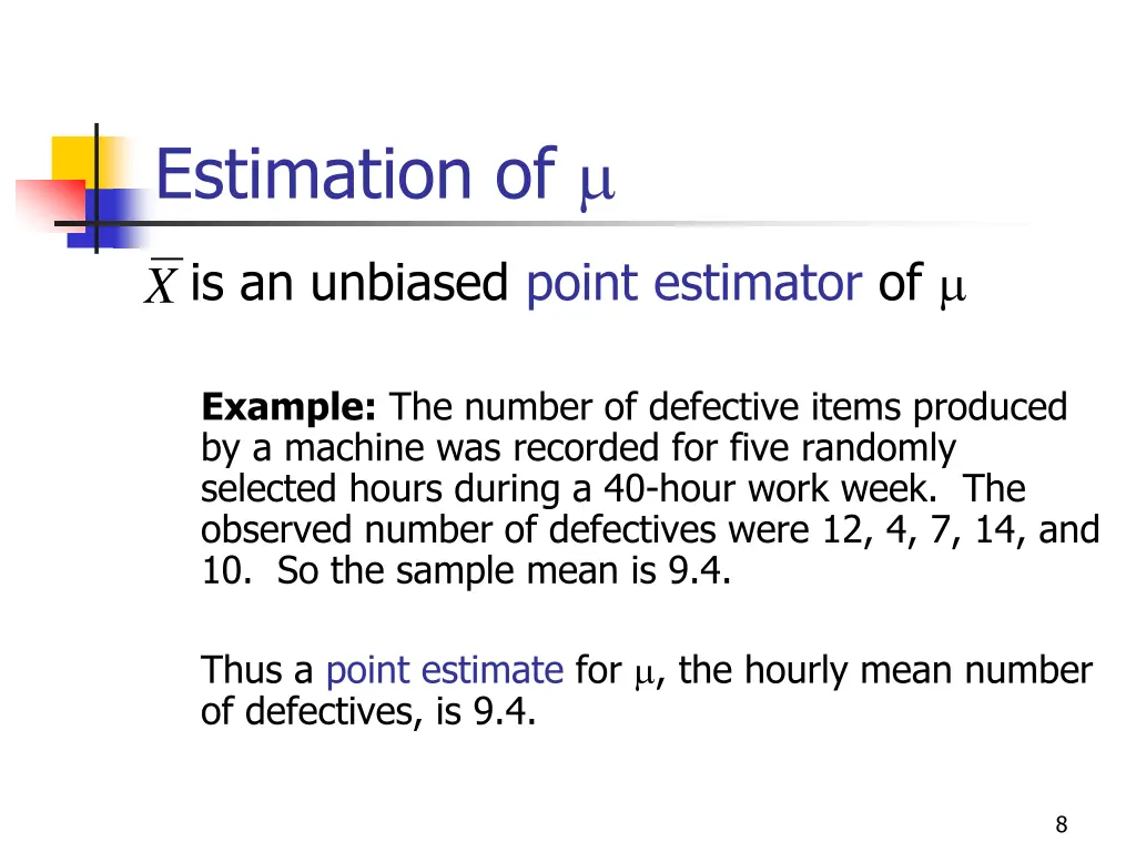 estimation of