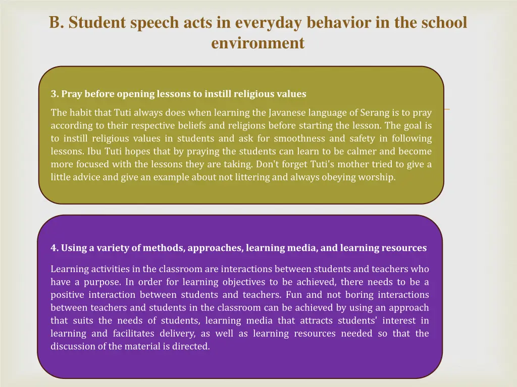 b student speech acts in everyday behavior 1