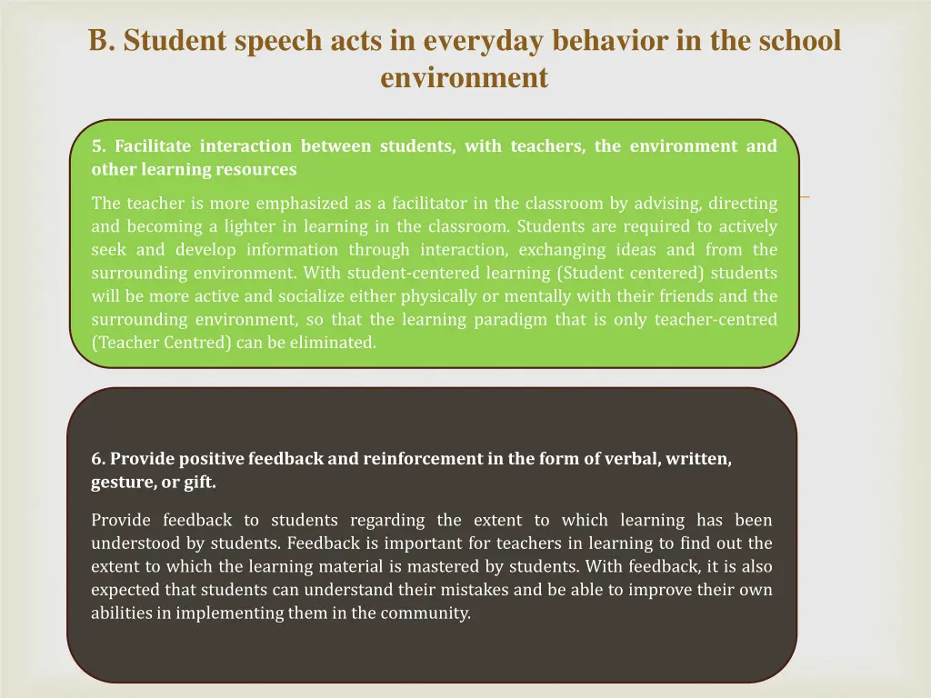 b student speech acts in everyday behavior 2