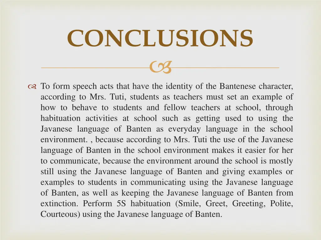 conclusions