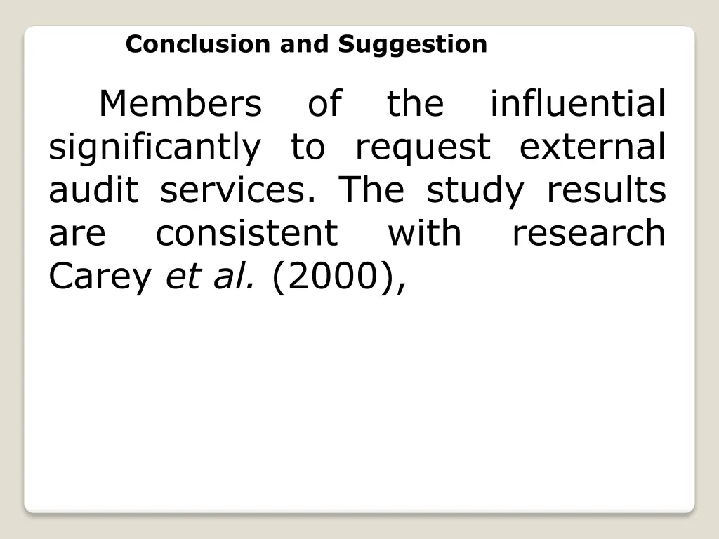 conclusion and suggestion
