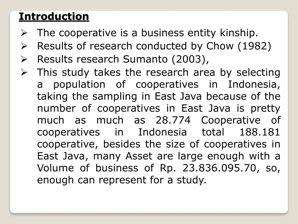 introduction the cooperative is a business entity