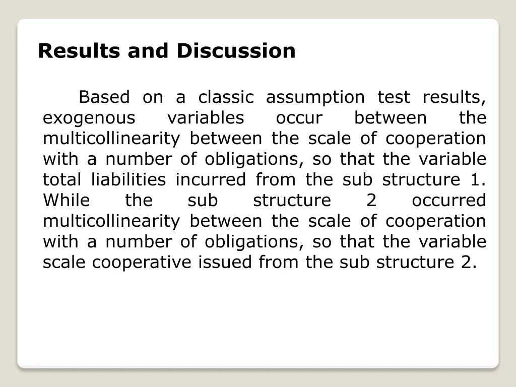 results and discussion