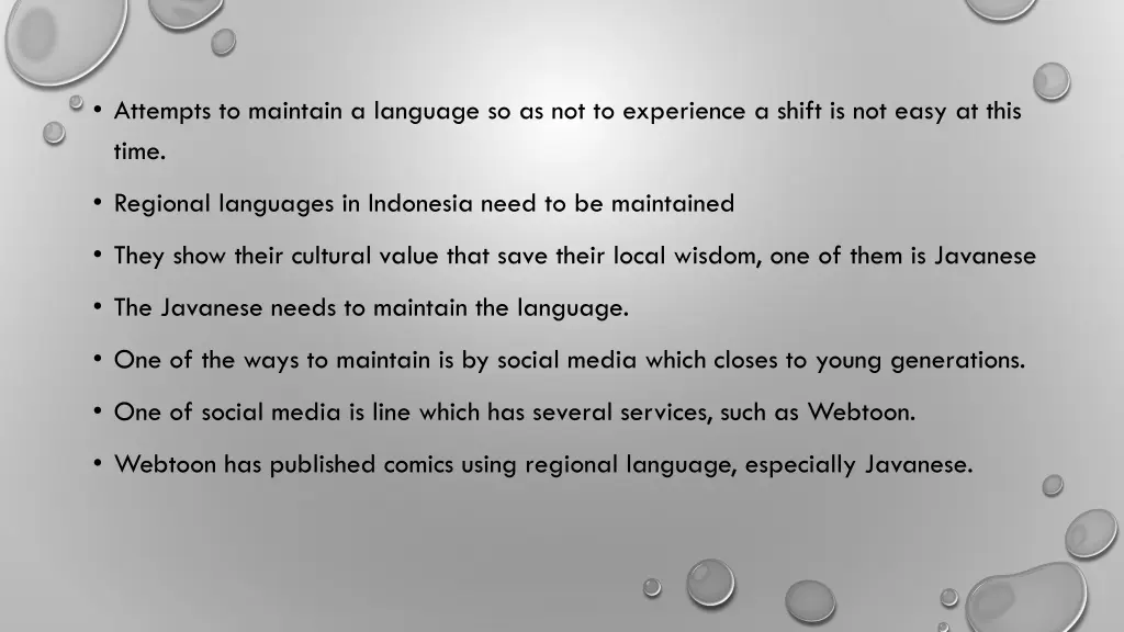 attempts to maintain a language