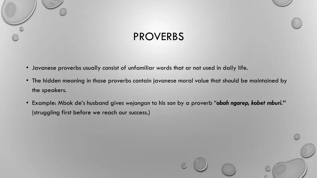 proverbs