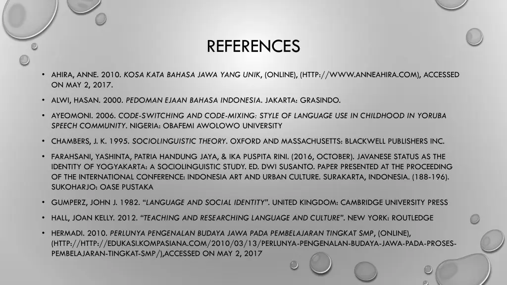 references