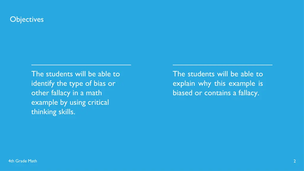 objectives