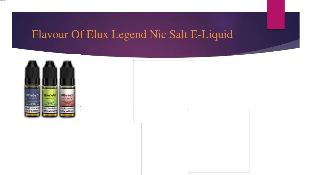 flavour of elux legend nic salt e liquid